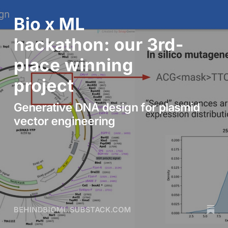 Bio x ML hackathon: our 3rd-place winning project